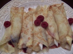 pear and brie appetizer crepes