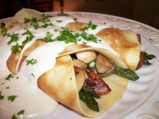 Asparagus Mushroom Crepe