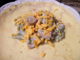 green bean crepe filling