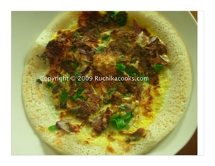 Traditional Dosa Crepe With Vegetable Filling