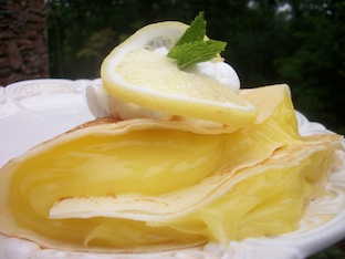 lemon curd in crepes