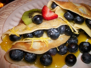Lemon Blueberry Crepe