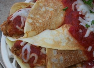 chicken parmesan crepes