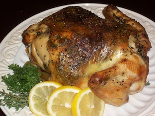roasted whole chicken