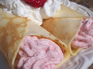 Strawberry Mousse Crepes