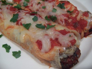 Veggie Crepe with Tomato. Taste like a mixture between pizza and lasagne. Heavenly!